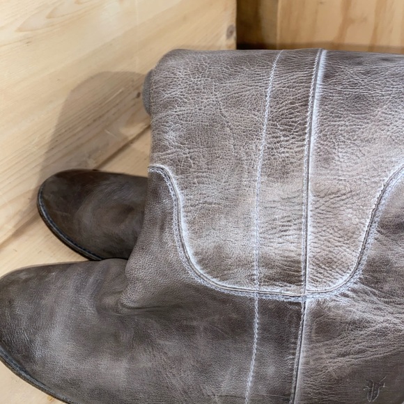 Frye gray leather riding boots - Picture 9 of 10